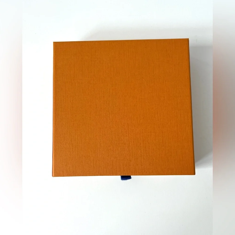 Louis Vuitton Signature Orange Sliding Gift Box, Size 6.75 x 6.75 x 1.75 in
